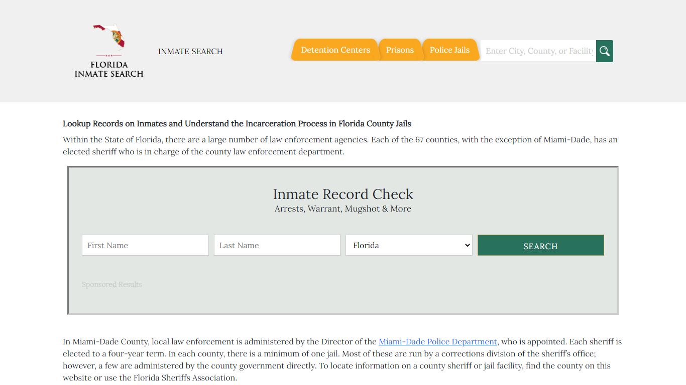 Bay County Jail Inmates | Florida Inmate Search
